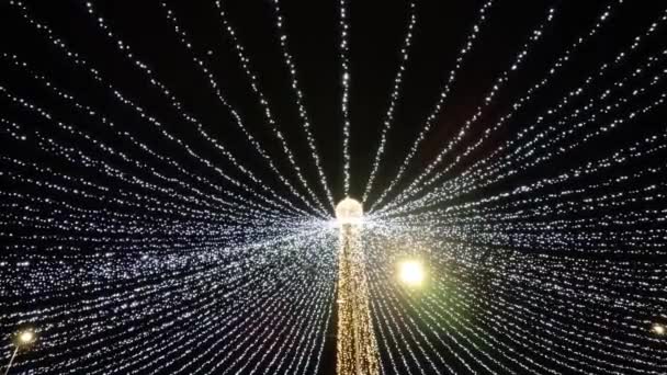 罗马尼亚Baia Mare市的圣诞灯 — 图库视频影像