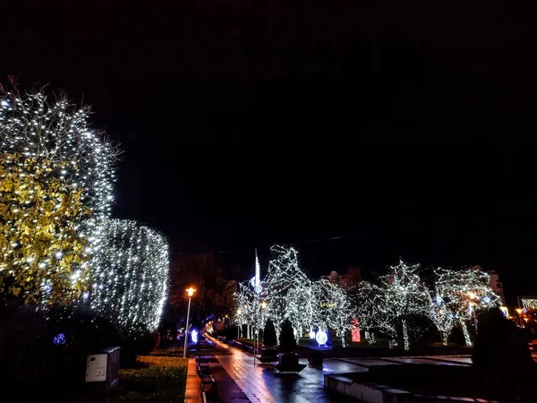 Luces Navidad Baia Mare Rumania — Foto de Stock