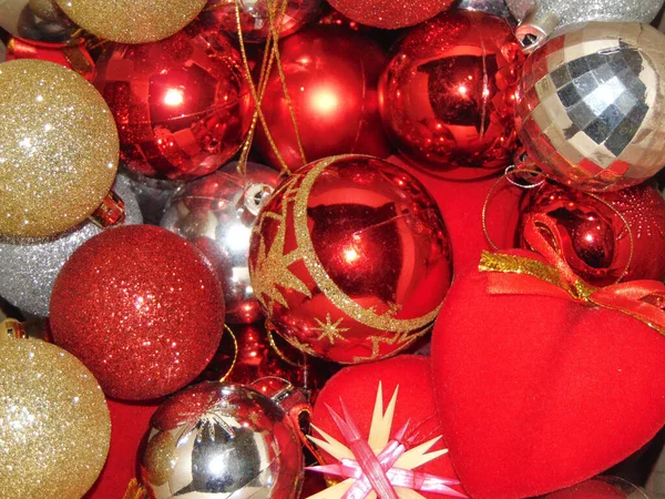Globos Para Árvore Natal Decorações Natal — Fotografia de Stock