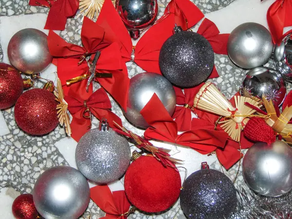 Глобусы Елки Других Рождественских Украшений — стоковое фото