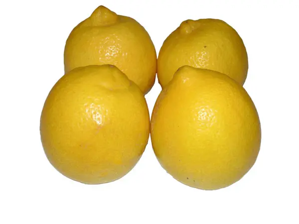 Groupe Citrons Isolés Sur Fond Blanc — Photo