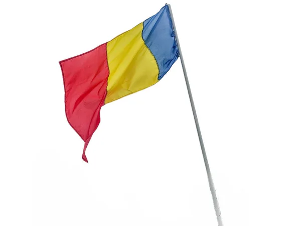 白地に孤立したルーマニア国旗 — ストック写真