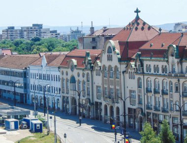 Romanya 'nın Oradea kentinin Temmuz 2023' teki hava görüntüsü