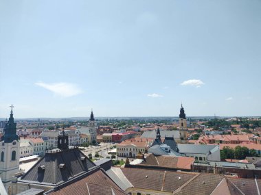 Romanya 'nın Oradea kentinin Temmuz 2023' teki hava görüntüsü