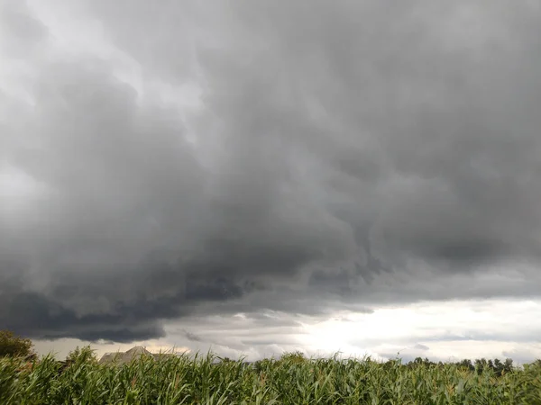 Céu Nublado Com Nuvens Chuva Chuva Está Chegar — Fotografia de Stock