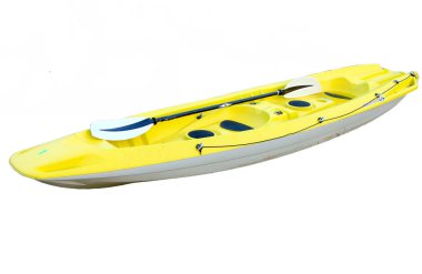 beyaz arka plan üzerinde izole sarı kayık