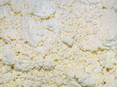 Süzme peynirli arka plan. Yiyecek.