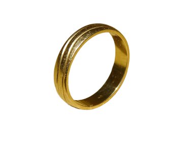 Altın alyans beyaz zemin üzerine izole