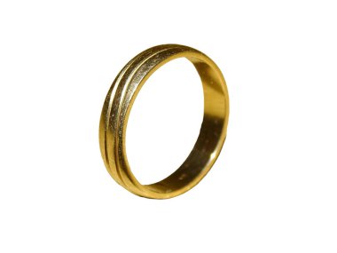 Altın alyans beyaz zemin üzerine izole