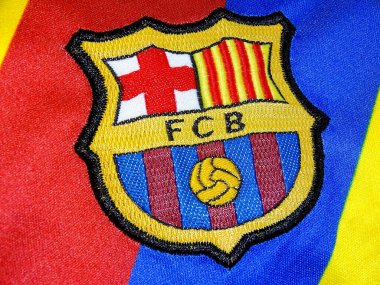 Baia Mare, Romanya - 30 Ağustos 2024: FC Barcelona kulüp logosu