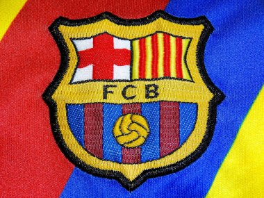 Baia Mare, Romanya - 30 Ağustos 2024: FC Barcelona kulüp logosu