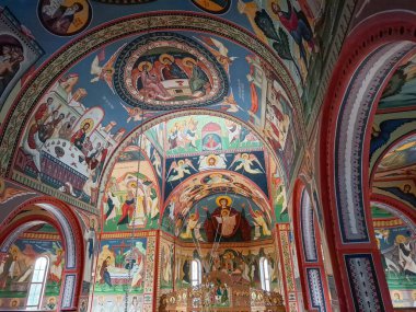 The interior of an orthodox church in Baia Mare city, Romania