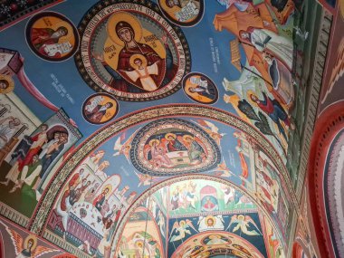The interior of an orthodox church in Baia Mare city, Romania