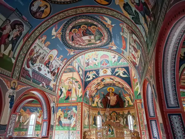 The interior of an orthodox church in Baia Mare city, Romania