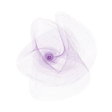 Soyut girdap mor çizgiler, dinamik sarmal ağ, modern vektör sanatı, minimal dijital tasarım, beyaz arkaplan