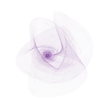 Soyut girdap mor çizgiler, dinamik sarmal ağ, modern vektör sanatı, minimal dijital tasarım, beyaz arkaplan