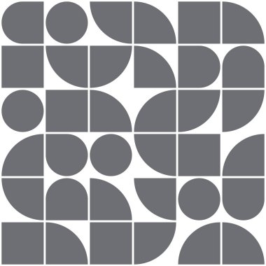 Geometrik ızgara deseni, gri şekiller, asgari soyut vektör, pürüzsüz modern arkaplan, şık dijital dekor