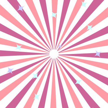 Pembe ve mor ışınlar ve beyaz arka planda parlayan parlak güneş patlaması deseni