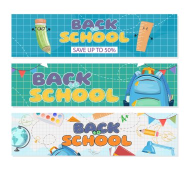 Okul afişlerine, çizgi film malzemelerine, renkli metinlere, şebeke geçmişlerine, eğlenceli eğitime üç set