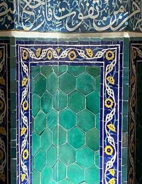 Shah-i-Zinda, Mausoleums Bulvarı, Semerkant, Özbekistan. Yüksek kalite fotoğraf