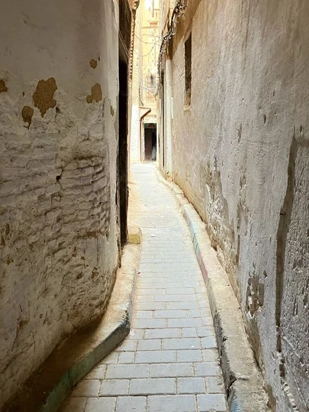 Deserto Stretto Passaggio Nell Antica Città Fez Marocco Foto Alta — Foto Stock