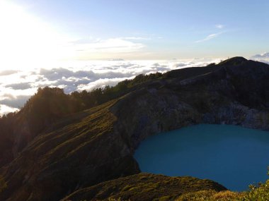 Kelimutu üç renkli krater gölü, Flores, Endonezya. Yüksek kalite fotoğraf