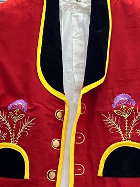 Geleneksel erkek kostümünün önünde, Tenerife, Kanarya Adaları. Yüksek kalite fotoğraf