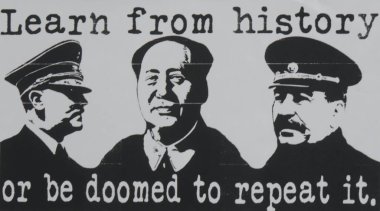 Learn from history or be doomed to repeat it poster, Tbilisi, Georgia. High quality photo clipart