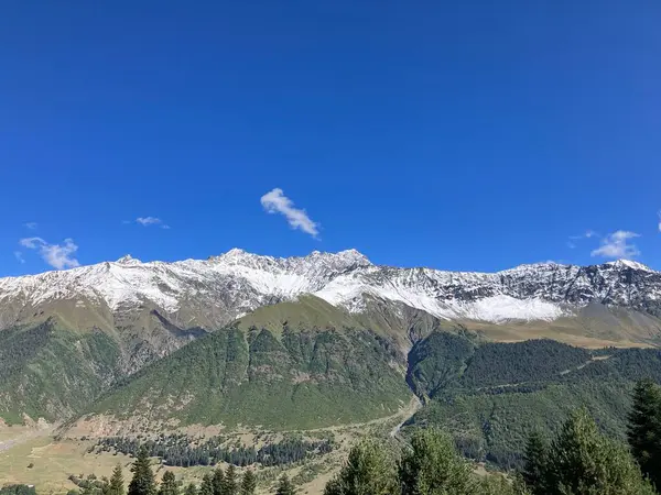 stock image View of stunning snow-capped Caucasus mountains, Svaneti, Georgia. High quality photo