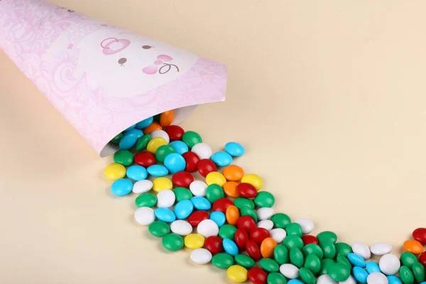 Diy Easter Treat Candy Cones Home Boat — стоковое фото