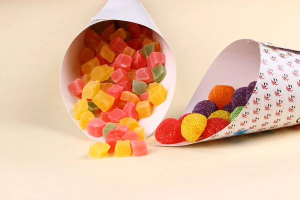 Diy Easter Treat Candy Cones Home Boat — 스톡 사진