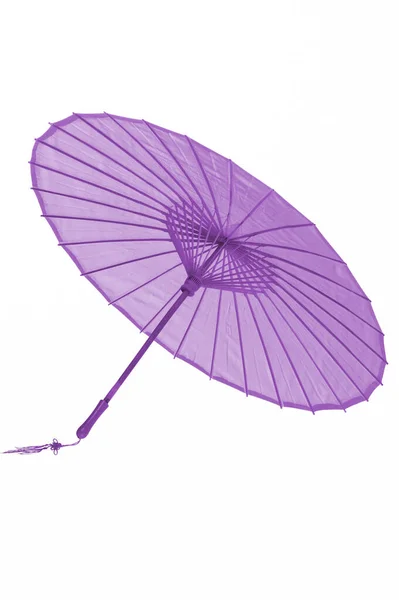 Rosa Regenschirm Isoliert Auf Weißem Hintergrund — Stockfoto
