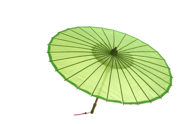 Színes Esernyő Fehér Háttér Nyírás Útvonal — Stock Fotó