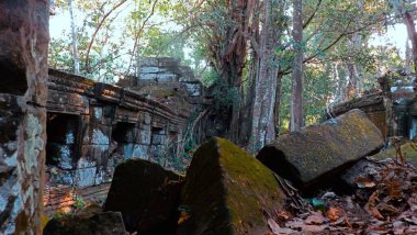 Angkor Thom tapınağı kompleksi, Angkor Wat 'ın küçük çemberi, Siem Reap, Kamboçya
