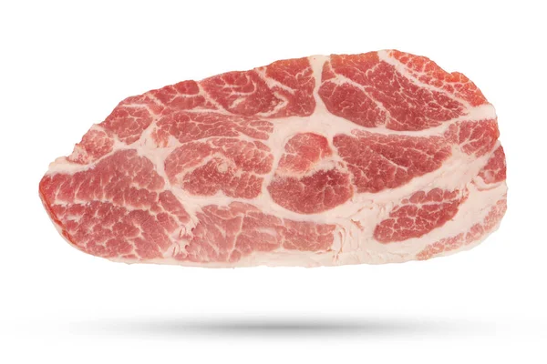 Een Stuk Rundvlees Groot Stuk Rundvlees Geïsoleerd Een Witte Achtergrond — Stockfoto