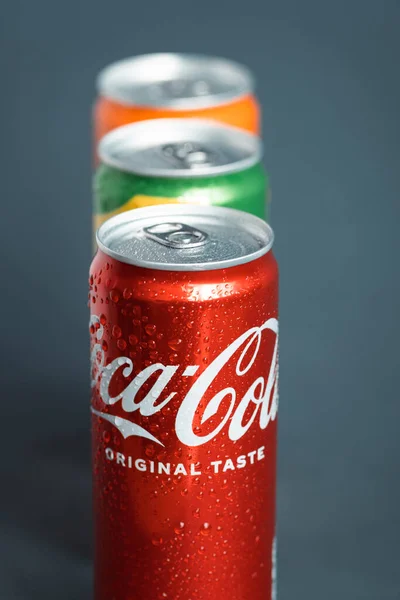 Kyiv Ukraine May Close Shot Classic Coca Cola Sprite Fanta — Stock Photo, Image