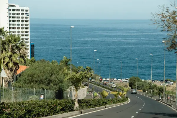 Krásný Výhled Město Santa Cruz Tenerife Kanárských Ostrovech Výhled Moře Royalty Free Stock Obrázky