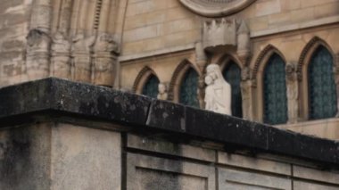 Lüksemburg 'daki Notre-dame Katedrali' nin ağır çekimleri. Lüksemburg Büyük Dükalığı 'nın başkentindeki Roma Katolik Katedrali Kilisesi