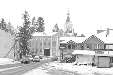 Eski şehrin tarihi kısmı. Epifani Manastırı 'nı inşa eden manastır. Büyük eski ortodoks kilisesi. 