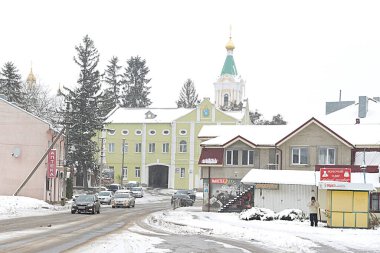Eski şehrin tarihi kısmı. Epifani Manastırı 'nı inşa eden manastır. Büyük eski ortodoks kilisesi. 