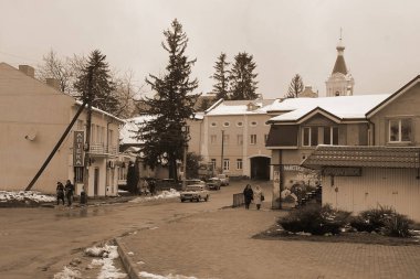 Eski şehrin tarihi kısmı. Epifani Manastırı 'nı inşa eden manastır. Büyük eski ortodoks kilisesi.