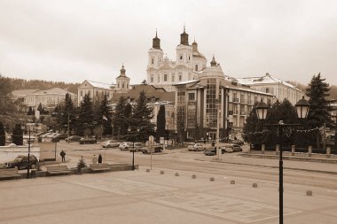 Eski şehrin tarihi kısmı. Dönüşüm Katedrali. Büyük kilise.
