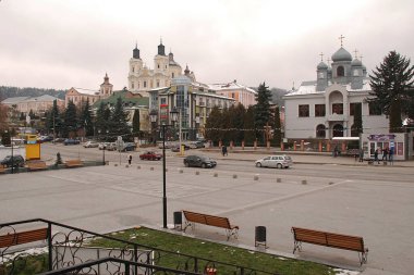 Eski şehrin tarihi kısmı. Dönüşüm Katedrali. Büyük kilise.