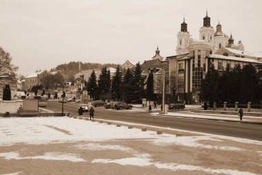 Eski şehrin tarihi kısmı. Dönüşüm Katedrali. Büyük kilise.