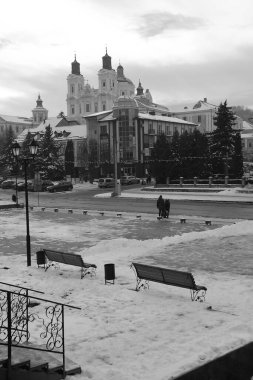 Eski şehrin tarihi kısmı. Dönüşüm Katedrali. Büyük kilise.