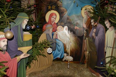 Manastırda Noel beşiği