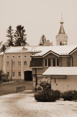 Eski şehrin tarihi kısmı. Epifani Manastırı 'nı inşa eden manastır. Büyük eski ortodoks kilisesi.