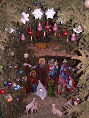 Manastırda Noel doğumu sahnesi          