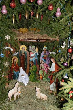 Manastırda Noel doğumu sahnesi