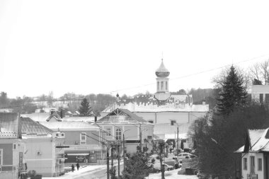 The historic part of the old town. St. Nicholas Cathedral (Franciscan Monastery).Old great church.The central street of the old town.